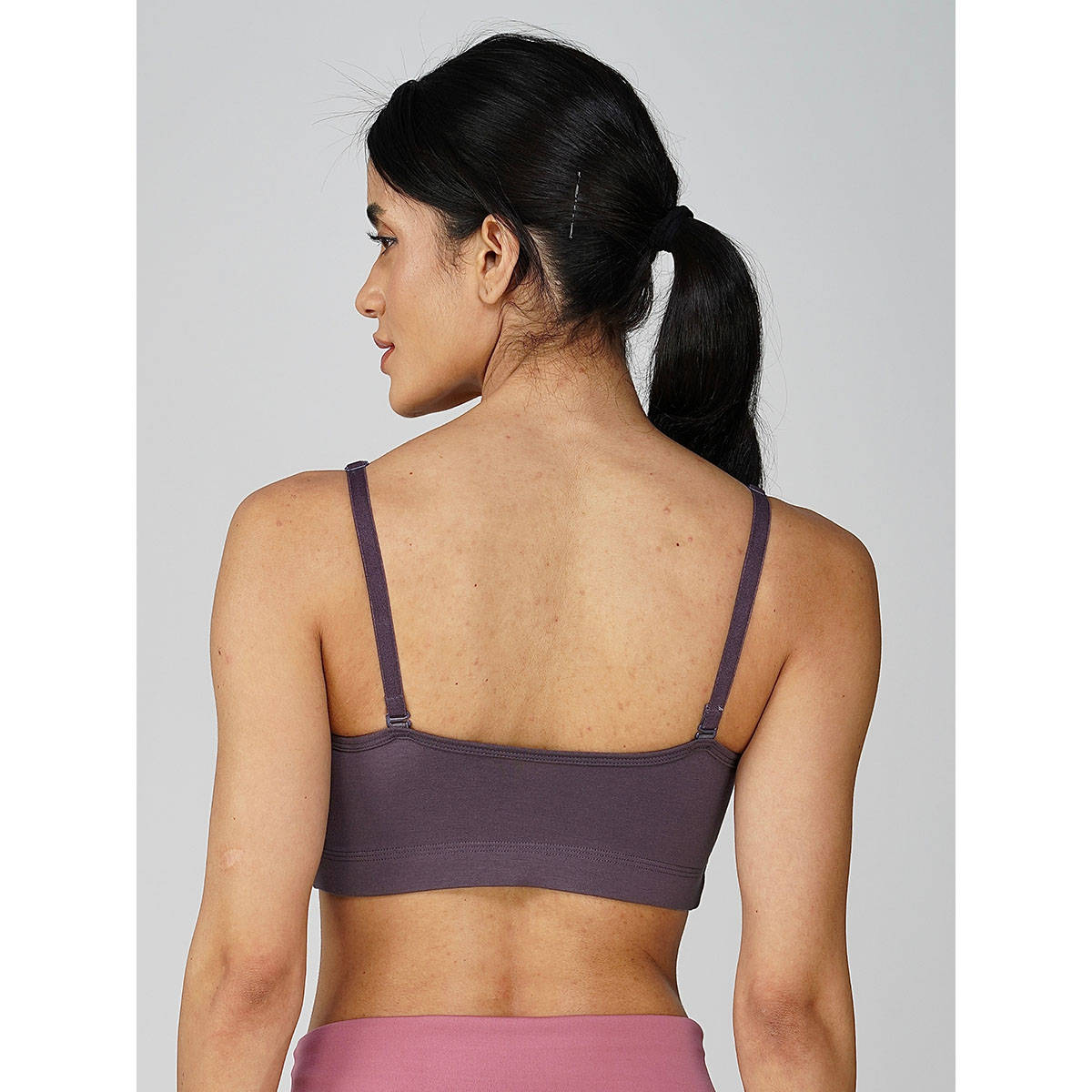 2PEACE Grey Solid Non-Wired Non-Padded Full Coverage Sports Bra