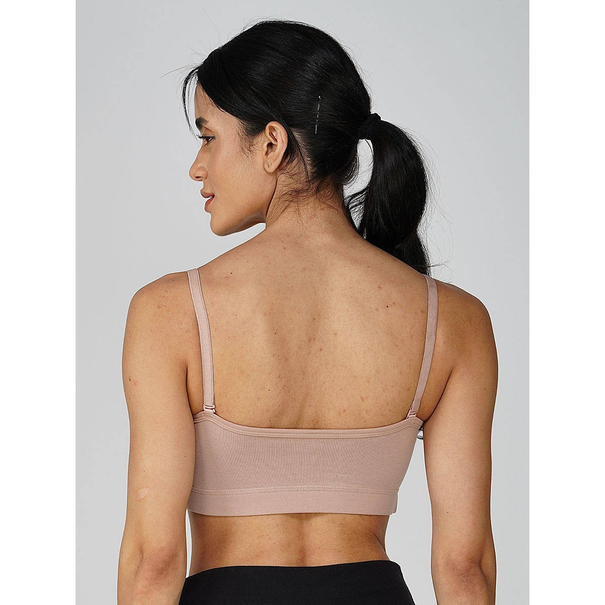 2PEACE Nude Solid Non-Wired Non-Padded Full Coverage Sports Bra