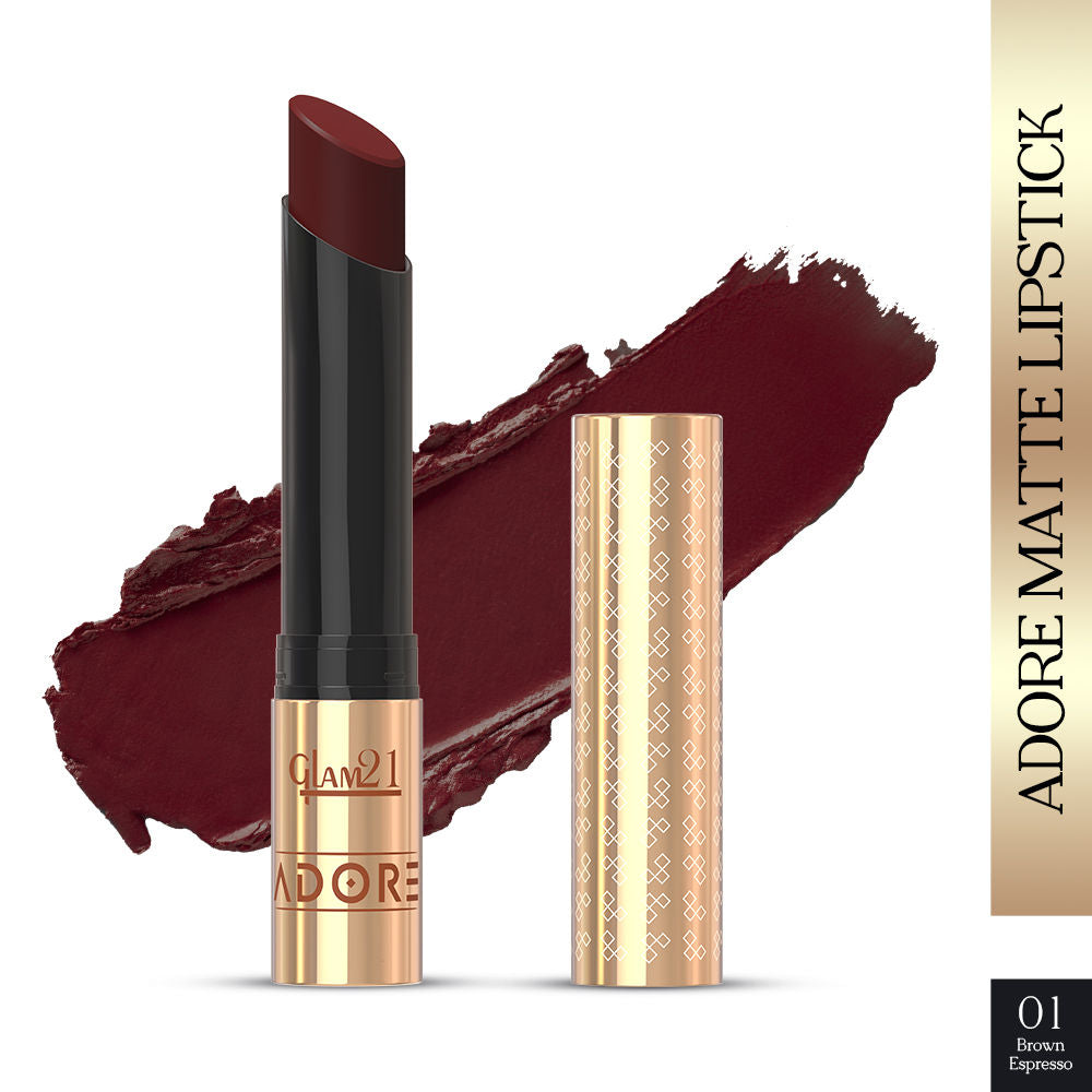 GLAM21 Adore Matte Lipstick - Brown Espresso (3.5g)