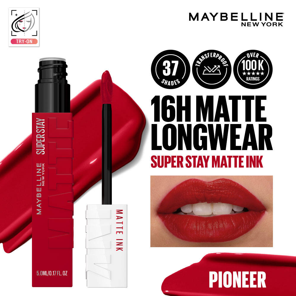 Maybelline New York Super Stay Matte Ink Liquid Lipstick, Lasts Up to 16 Hours - 15 Lover (5ml) · 15 Lover