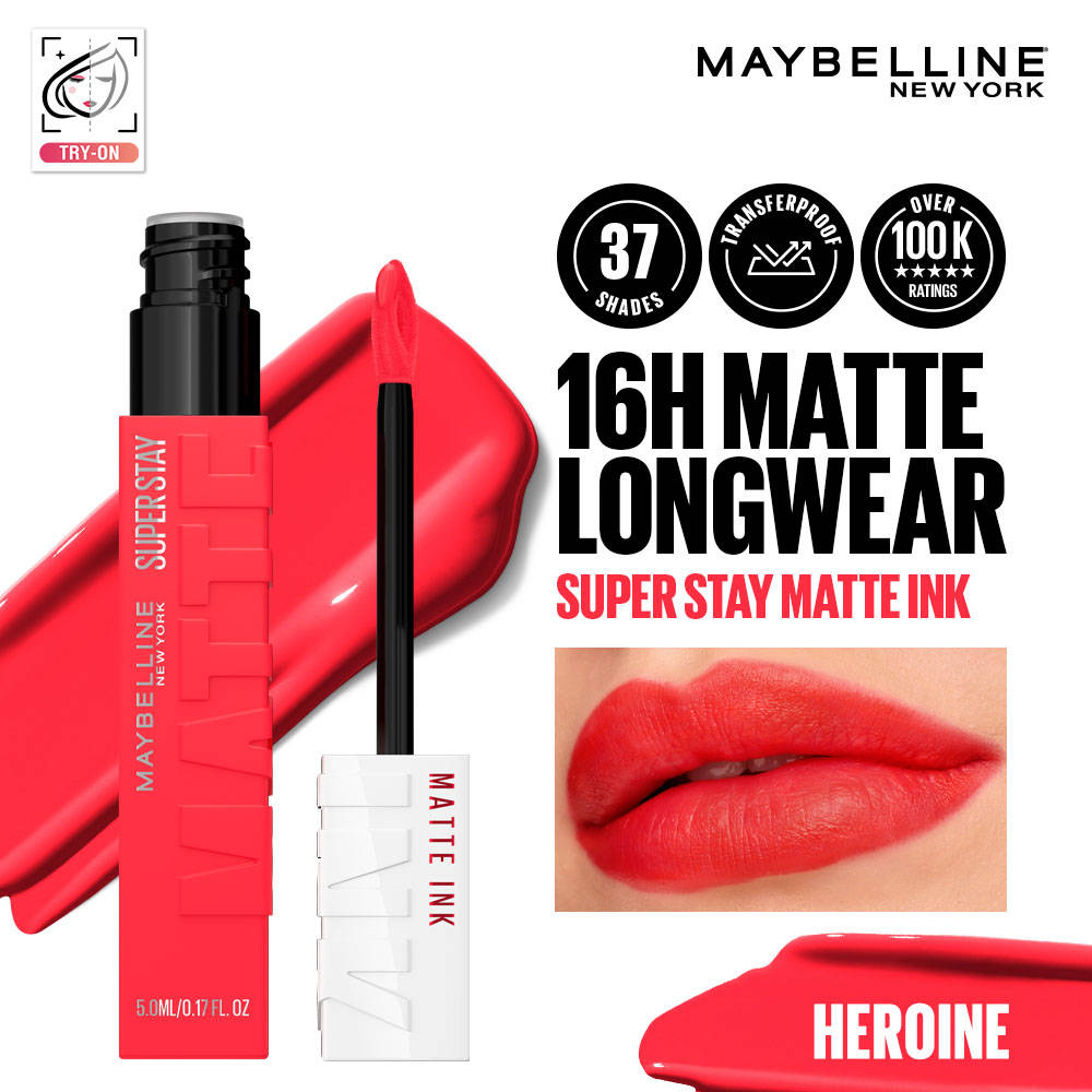 Maybelline New York Super Stay Matte Ink Liquid Lipstick, Lasts Up to 16 Hours - 15 Lover (5ml) · 15 Lover