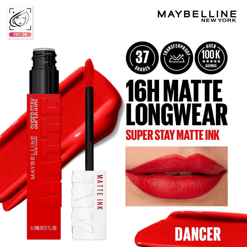 Maybelline New York Super Stay Matte Ink Liquid Lipstick, Lasts Up to 16 Hours - 15 Lover (5ml) · 15 Lover