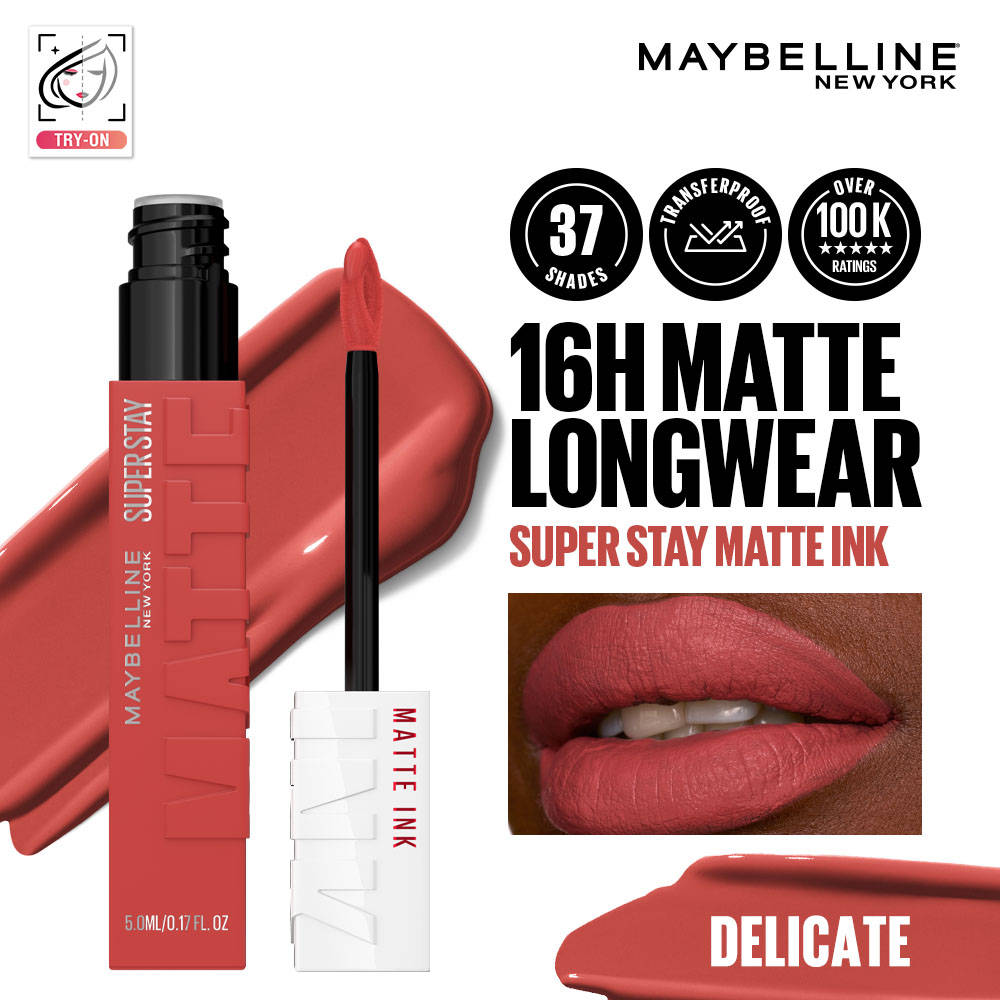 Maybelline New York Super Stay Matte Ink Liquid Lipstick, Lasts Up to 16 Hours - 15 Lover (5ml) · 15 Lover