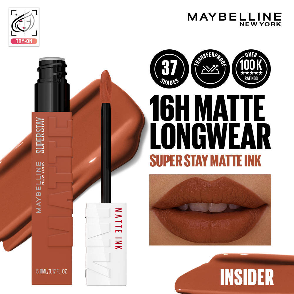 Maybelline New York Super Stay Matte Ink Liquid Lipstick, Lasts Up to 16 Hours - 15 Lover (5ml) · 15 Lover