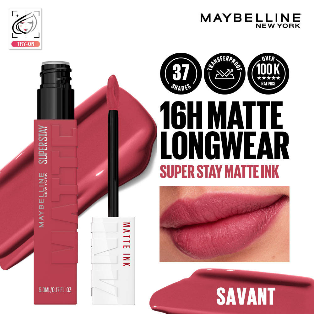 Maybelline New York Super Stay Matte Ink Liquid Lipstick, Lasts Up to 16 Hours - 15 Lover (5ml) · 15 Lover