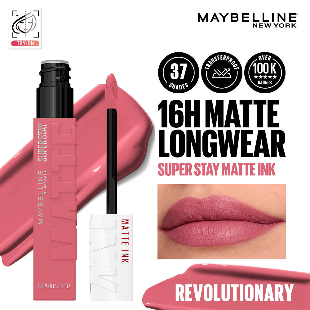 Maybelline New York Super Stay Matte Ink Liquid Lipstick, Lasts Up to 16 Hours - 15 Lover (5ml) · 15 Lover