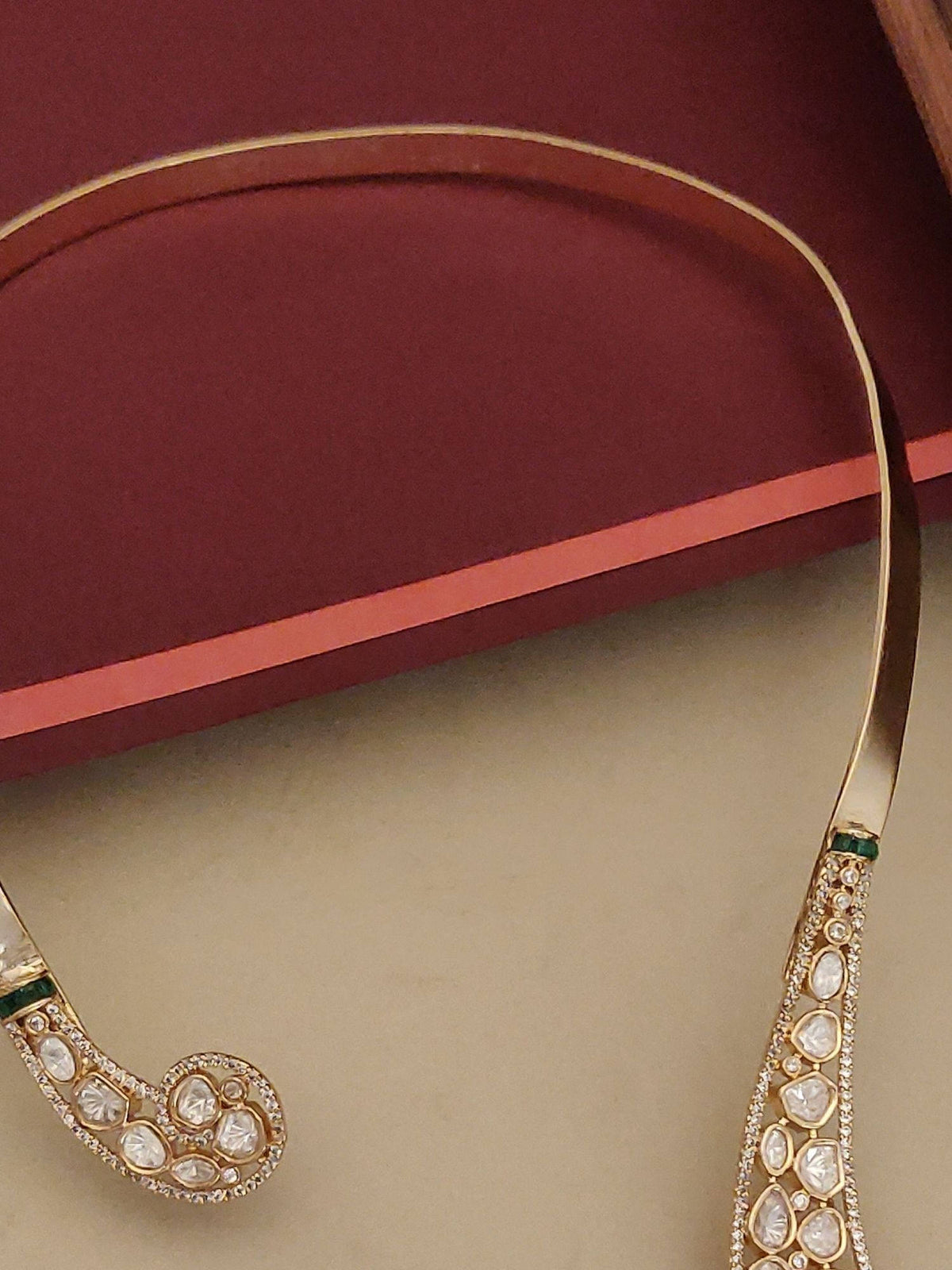 Abdesigns White Gold Plated American Diamond Necklace With Earrings