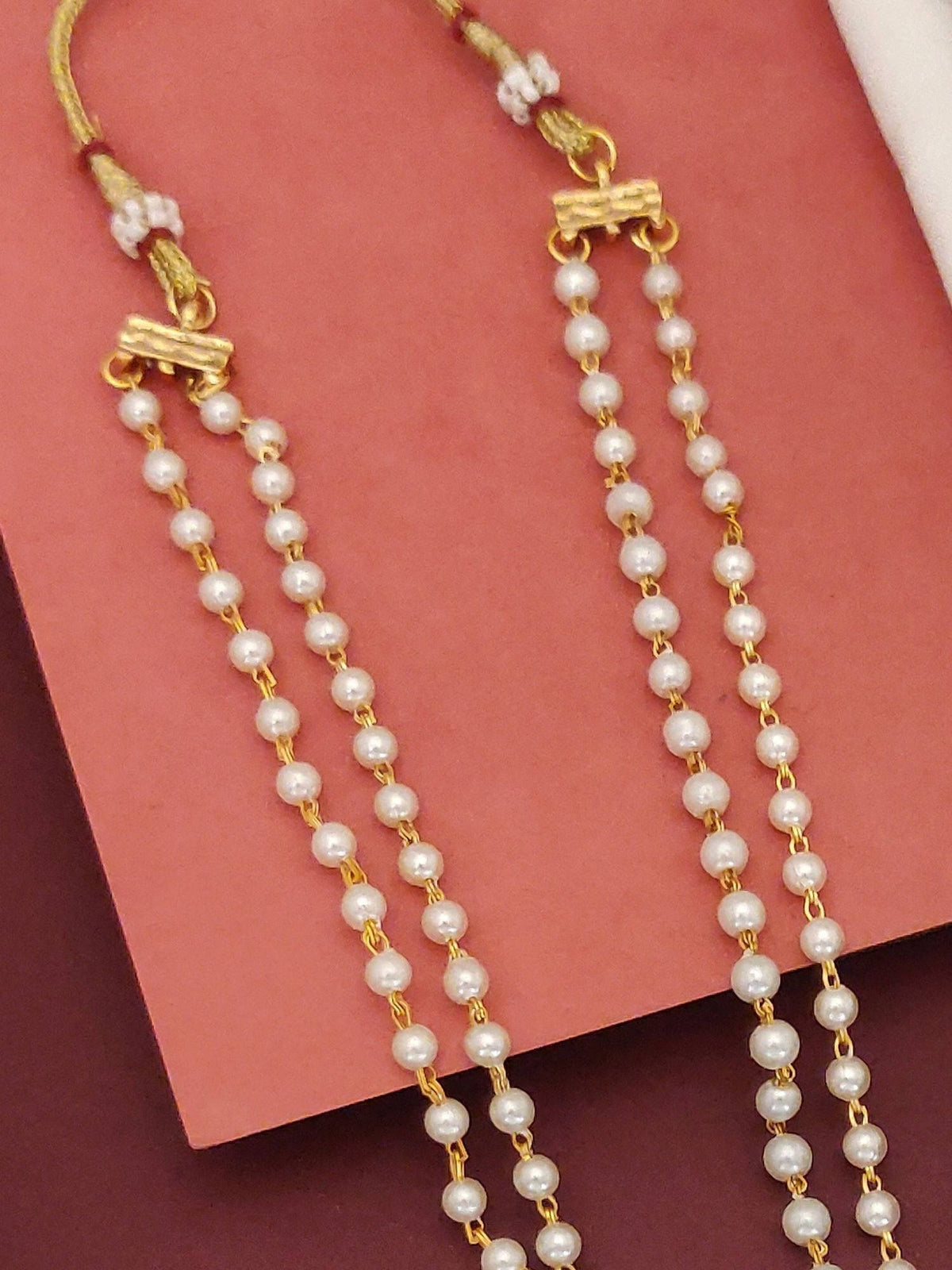 Abdesigns Multi-Color Enchanting Gold Plated Colored Stone Lotus Pearl Necklace with Earrings