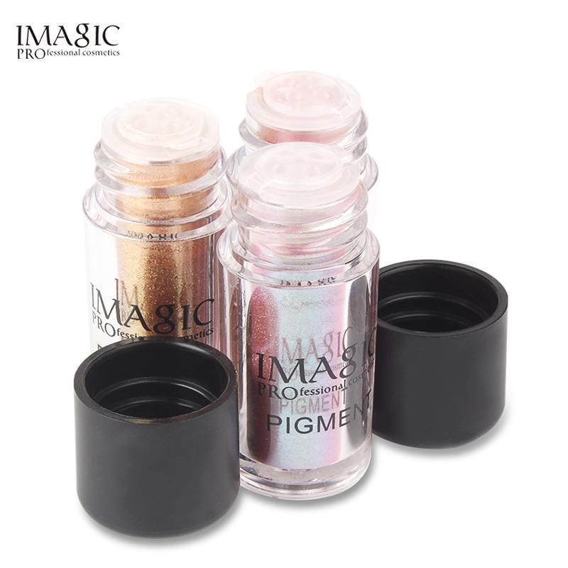 IMAGIC Glitter Eyeshadow Metallic Loose Powder Waterproof Pigments - (P6-Melon)