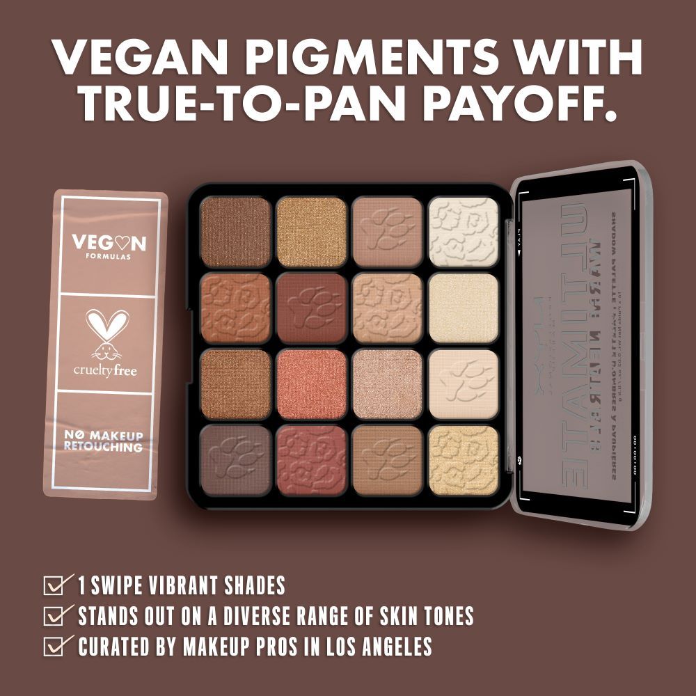 NYX Professional Makeup Ultimate Shadow Palette - Warm Neutrals (12.8g)