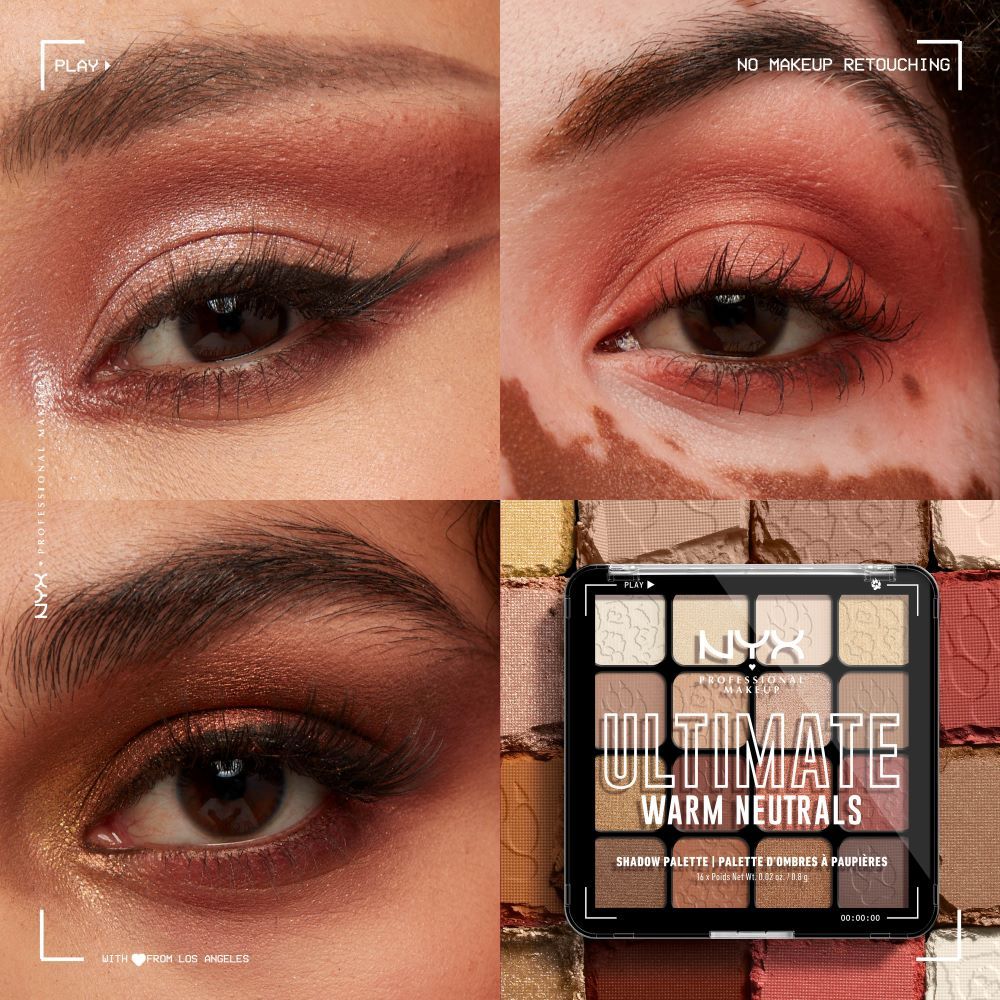 NYX Professional Makeup Ultimate Shadow Palette - Warm Neutrals (12.8g)