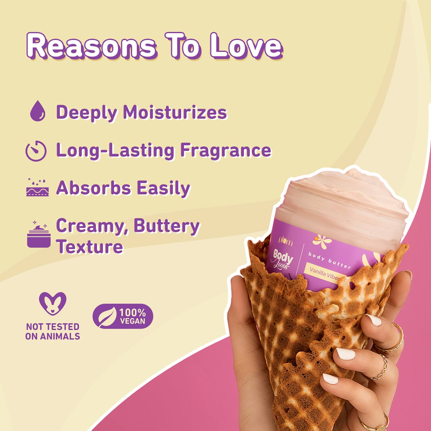 Plum BodyLovin' Vanilla Vibes Body Butter | Intense Moisture | Rich Shea Butter Formula (200g)