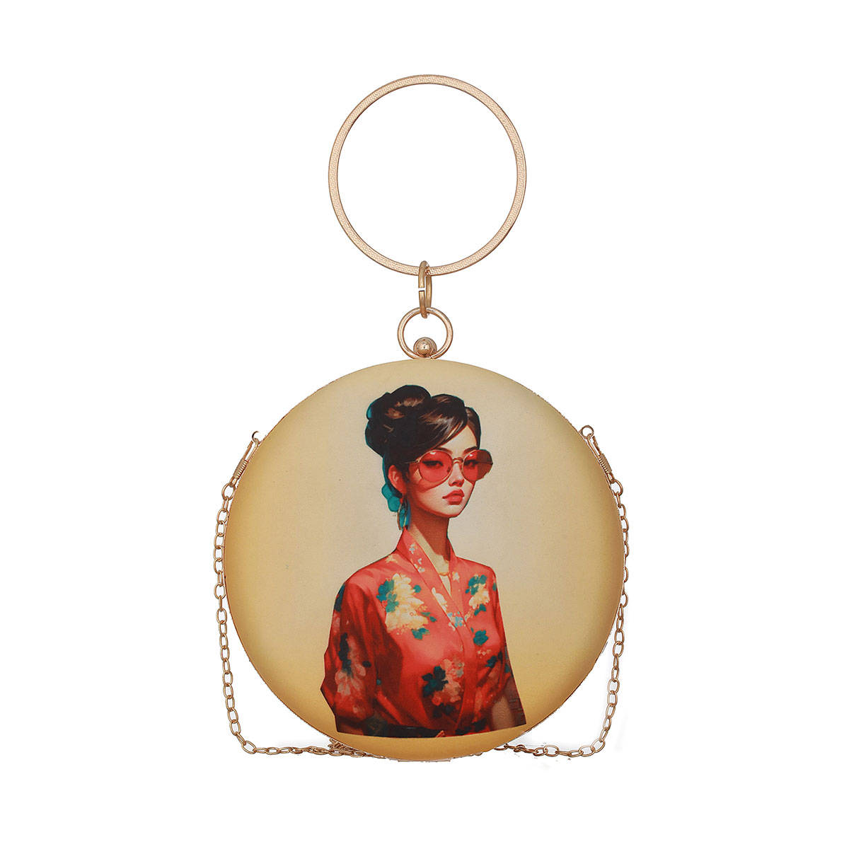 Aatmana Embroidered Sequined Round Clutch