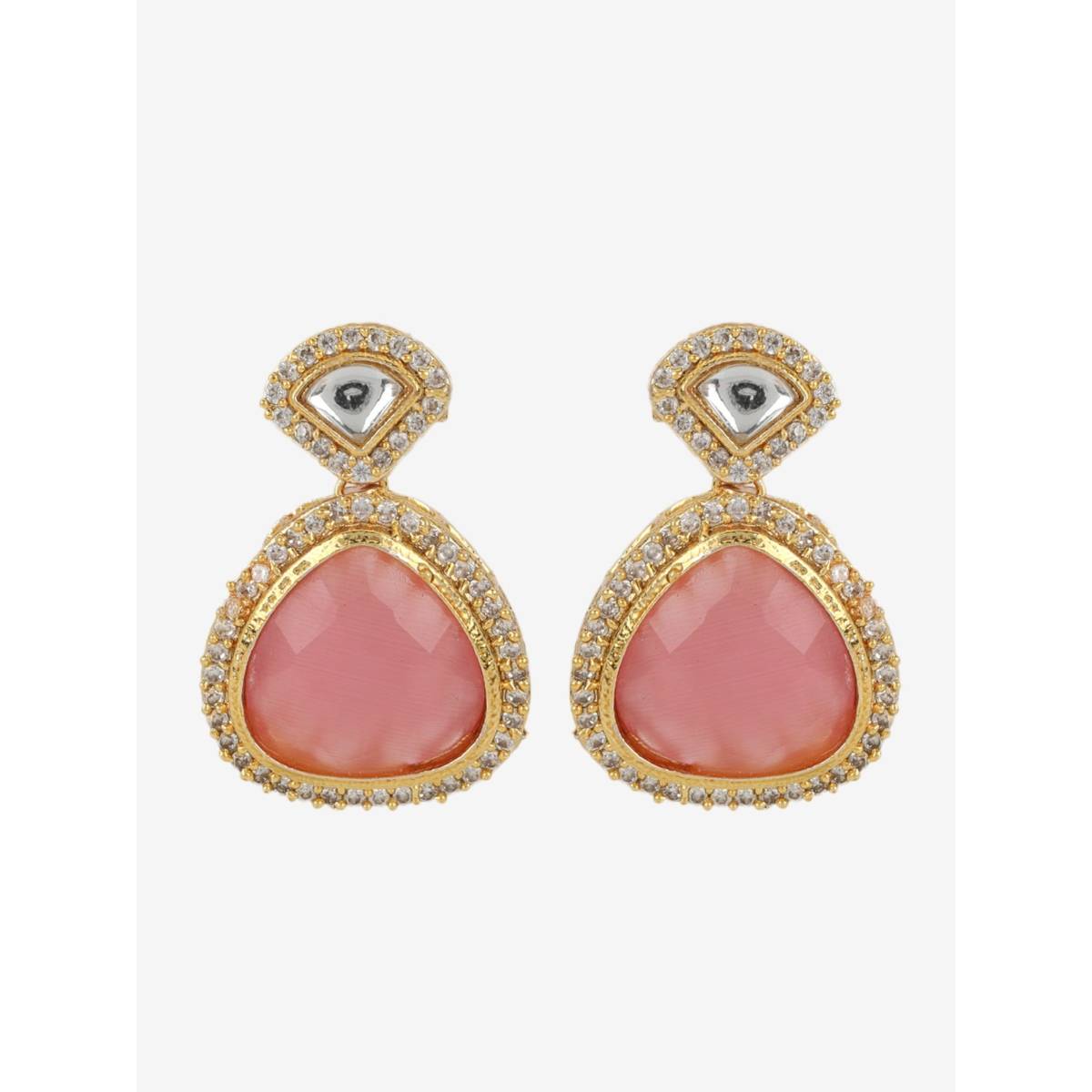Aatmana Pink White Kundan Gold Plated Choker Set