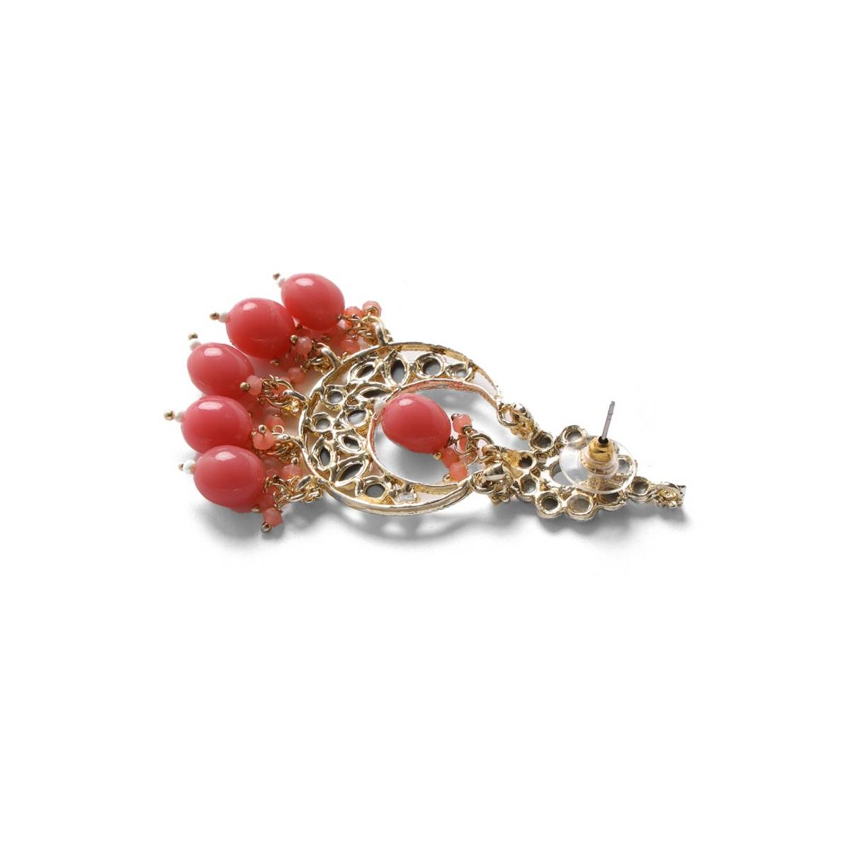 Aatmana White Silver Plated Pink Beaded Choker Set