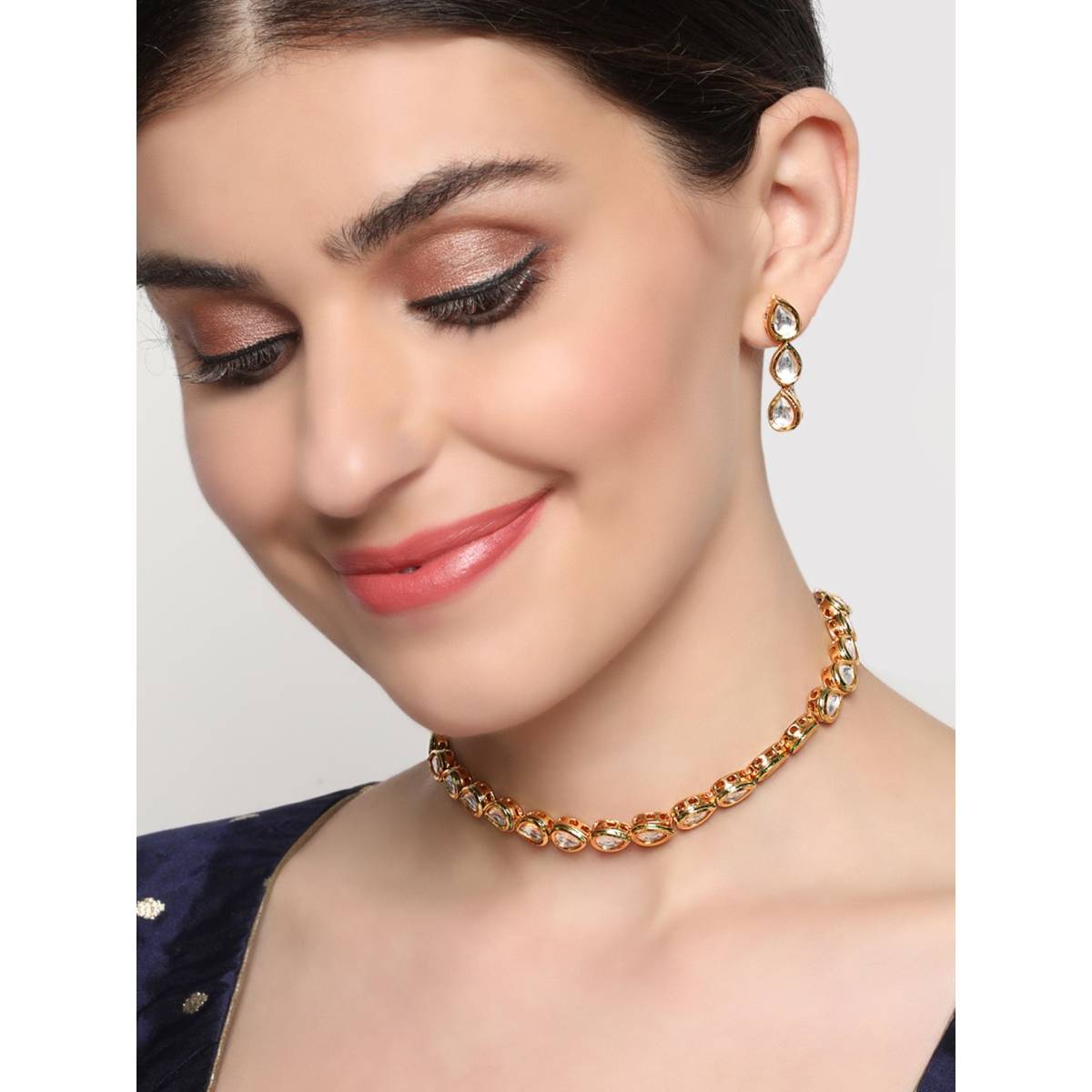 Aatmana Kundan Gold Plated Jewellery Set