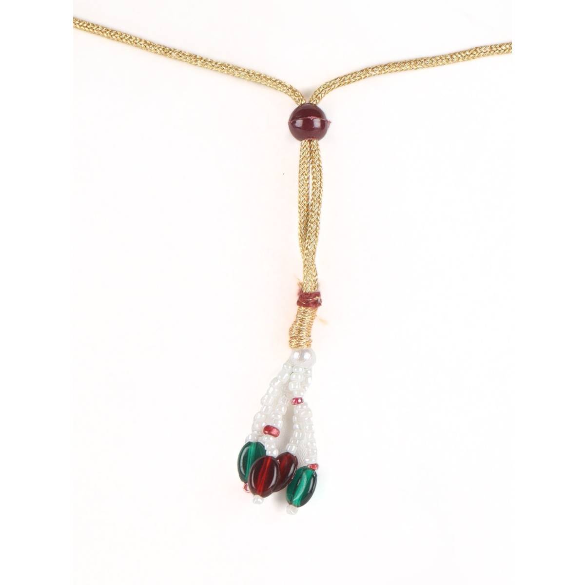 Aatmana Red Kundan Pearls Gold Plated Choker Set with Maangtikka