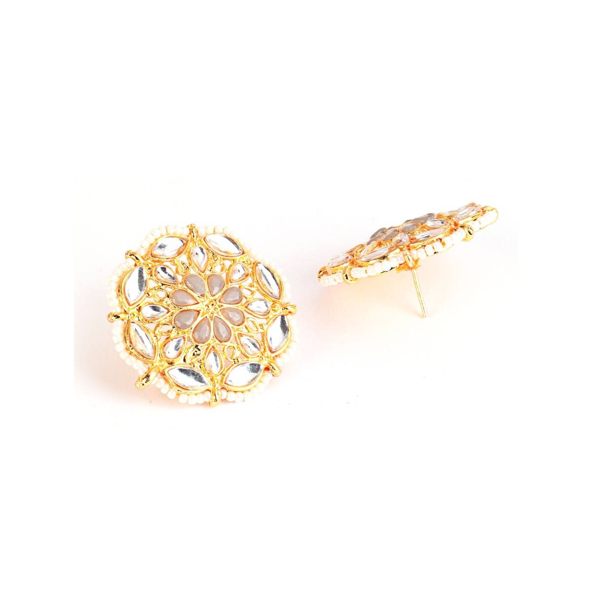 Aatmana Gold Plated Kundan Choker Necklace Earring & Maangtikka Set