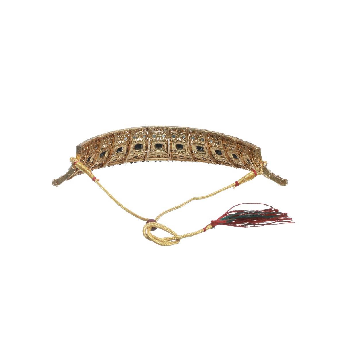 Aatmana Black Kundan Gold Plated Choker Set with Maangtikka