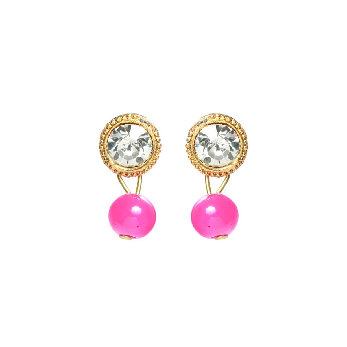 Aatmana Pink Coloured Gold Plated Pearl Necklace Set