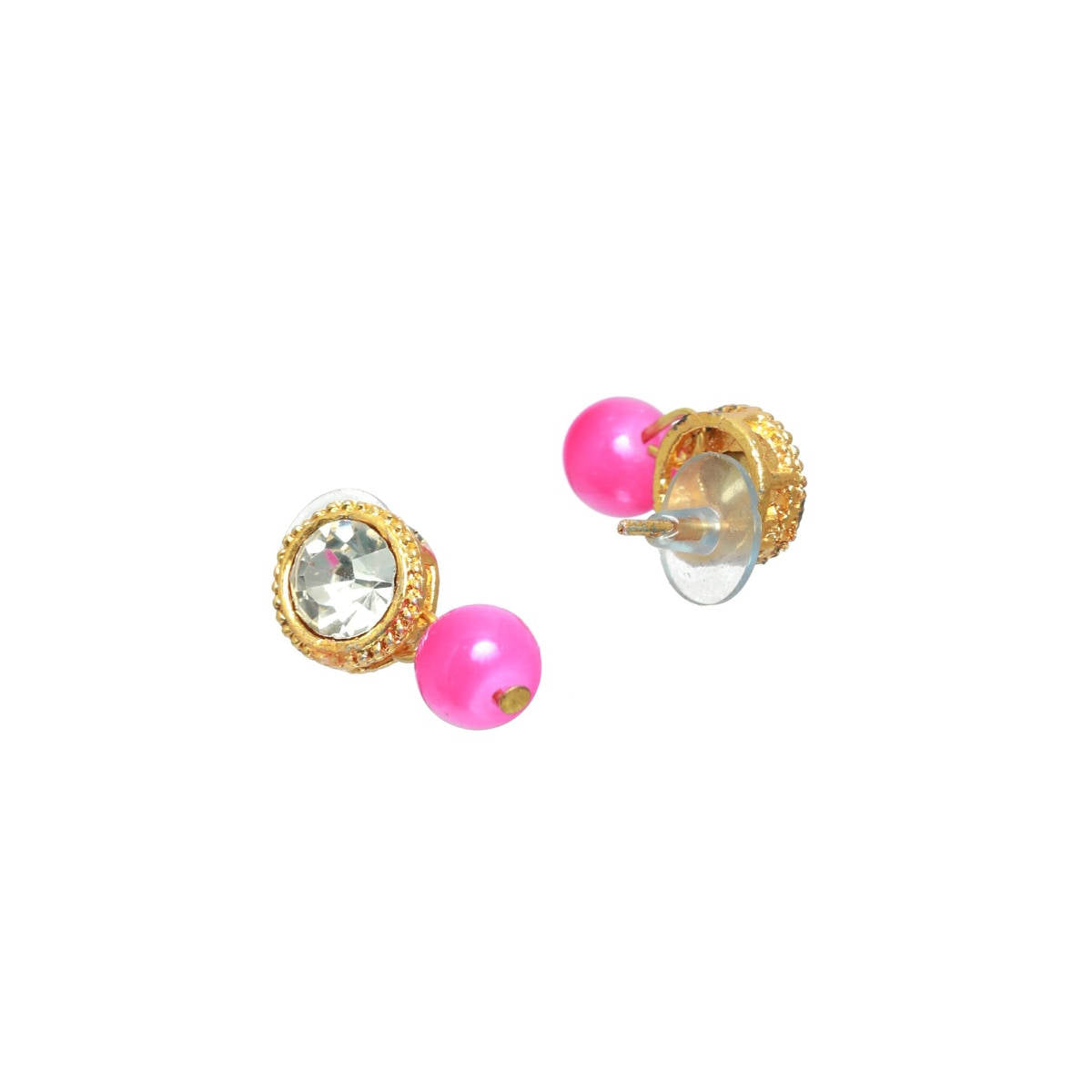 Aatmana Pink Coloured Gold Plated Pearl Necklace Set