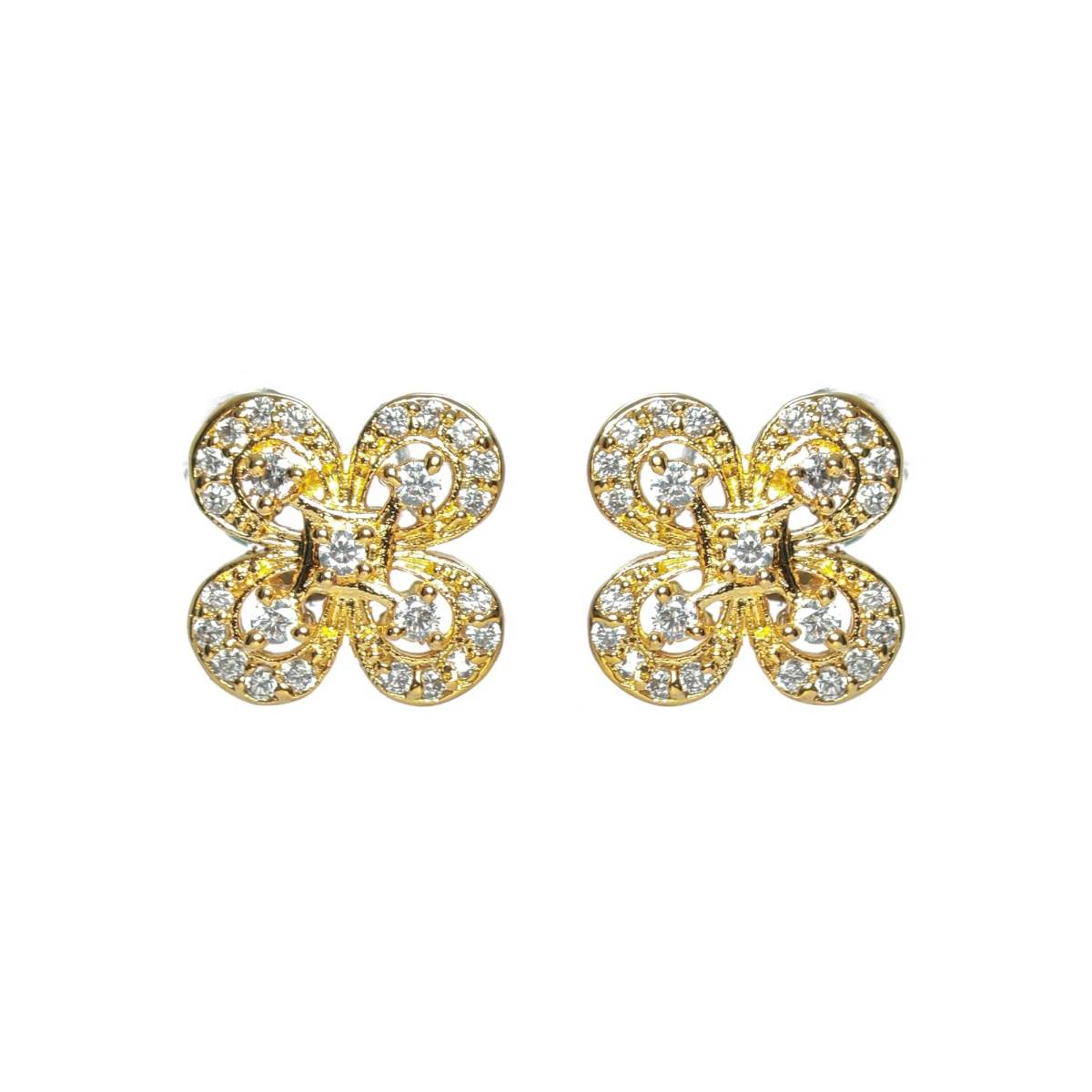 Aatmana Gold Plated Handcrafted Ad Stone Studded Adjustable Jewellery Set