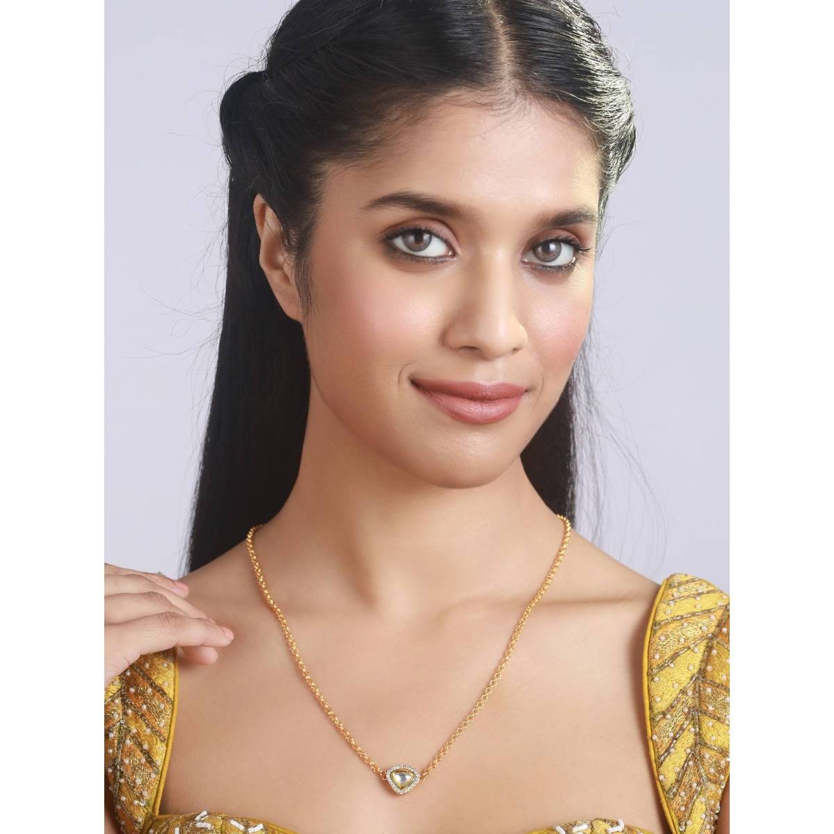 Aatmana Gold Plated & Kundan Studded Necklace