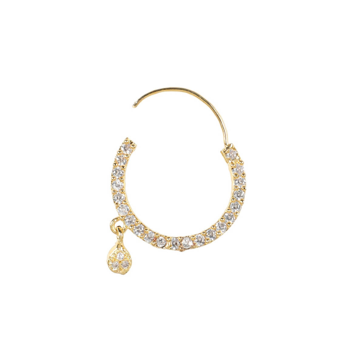 Aatmana Gold Plated American Diamond Studded Traditional Nose Pins