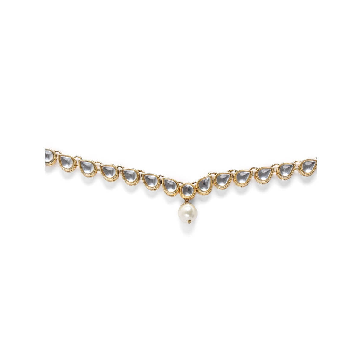 Aatmana Gold Plated White Kundan Studded Waistband