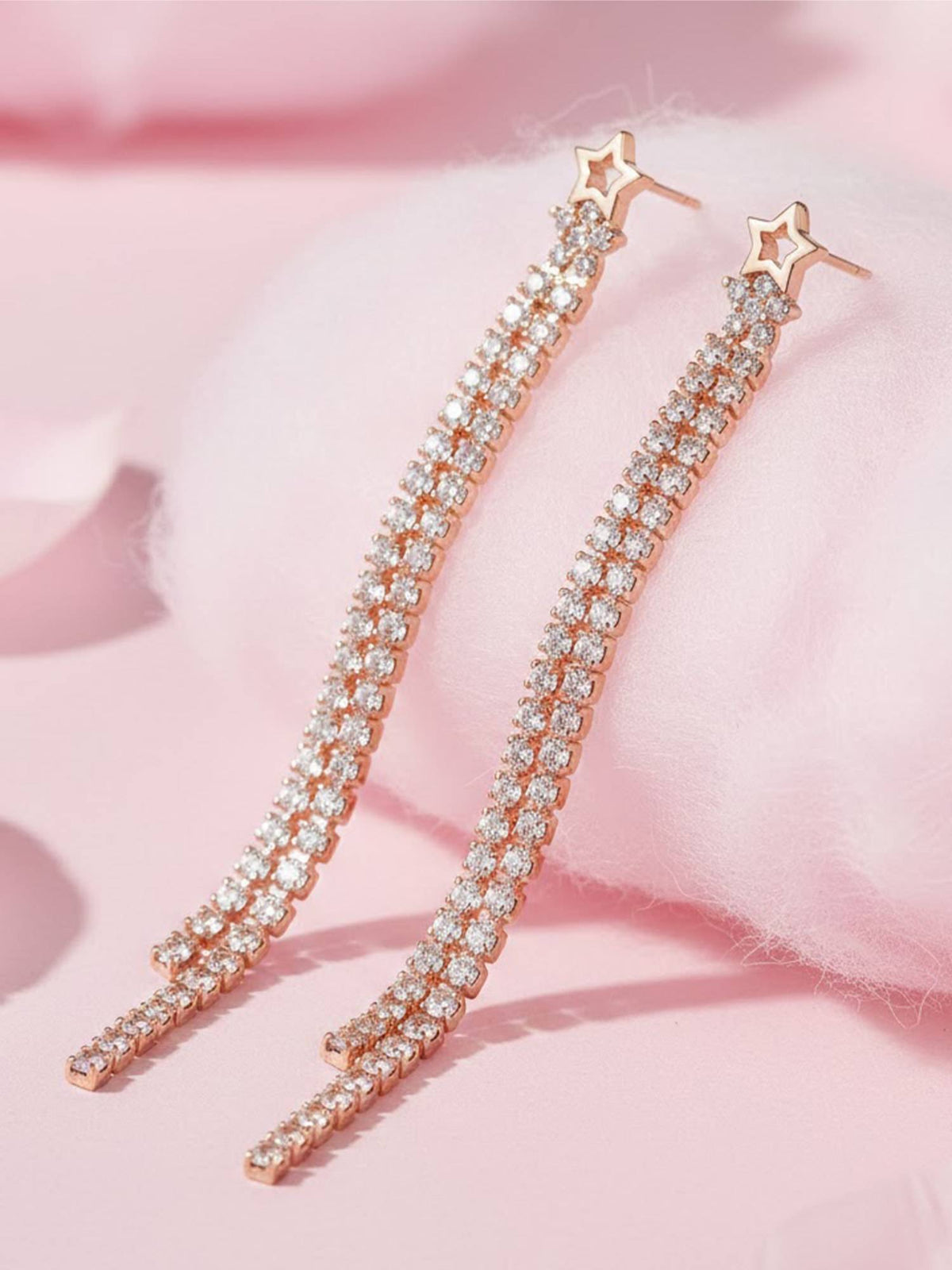 925 SILLER Women The Starlight Cascade Drop Earrings