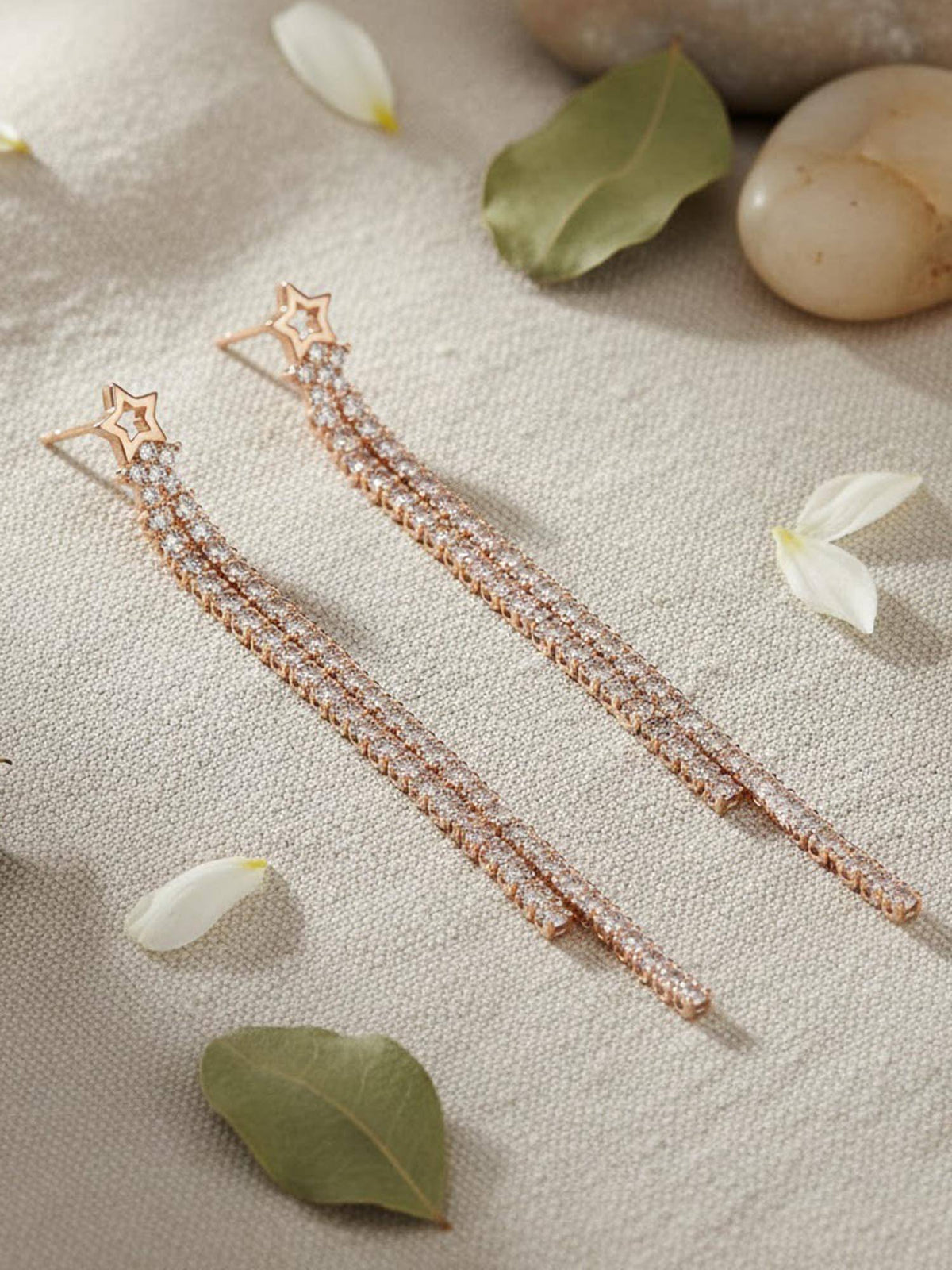 925 SILLER Women The Starlight Cascade Drop Earrings