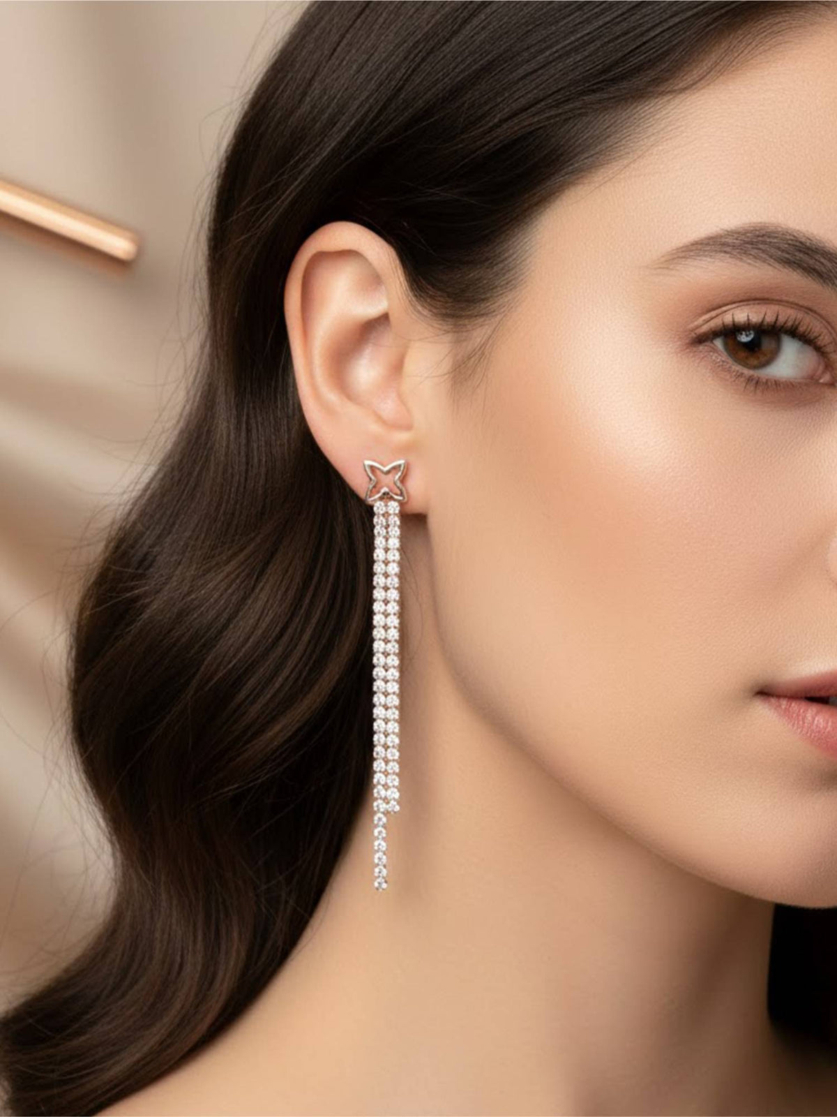 925 SILLER Women The Flora Cascade Drop Earrings