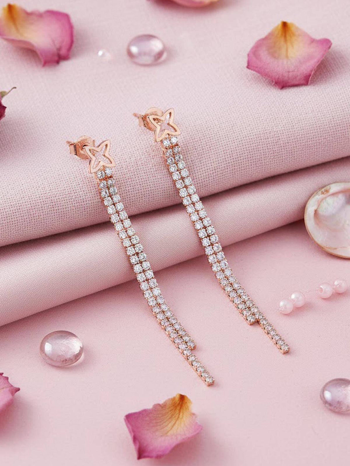 925 SILLER Women The Flora Cascade Drop Earrings