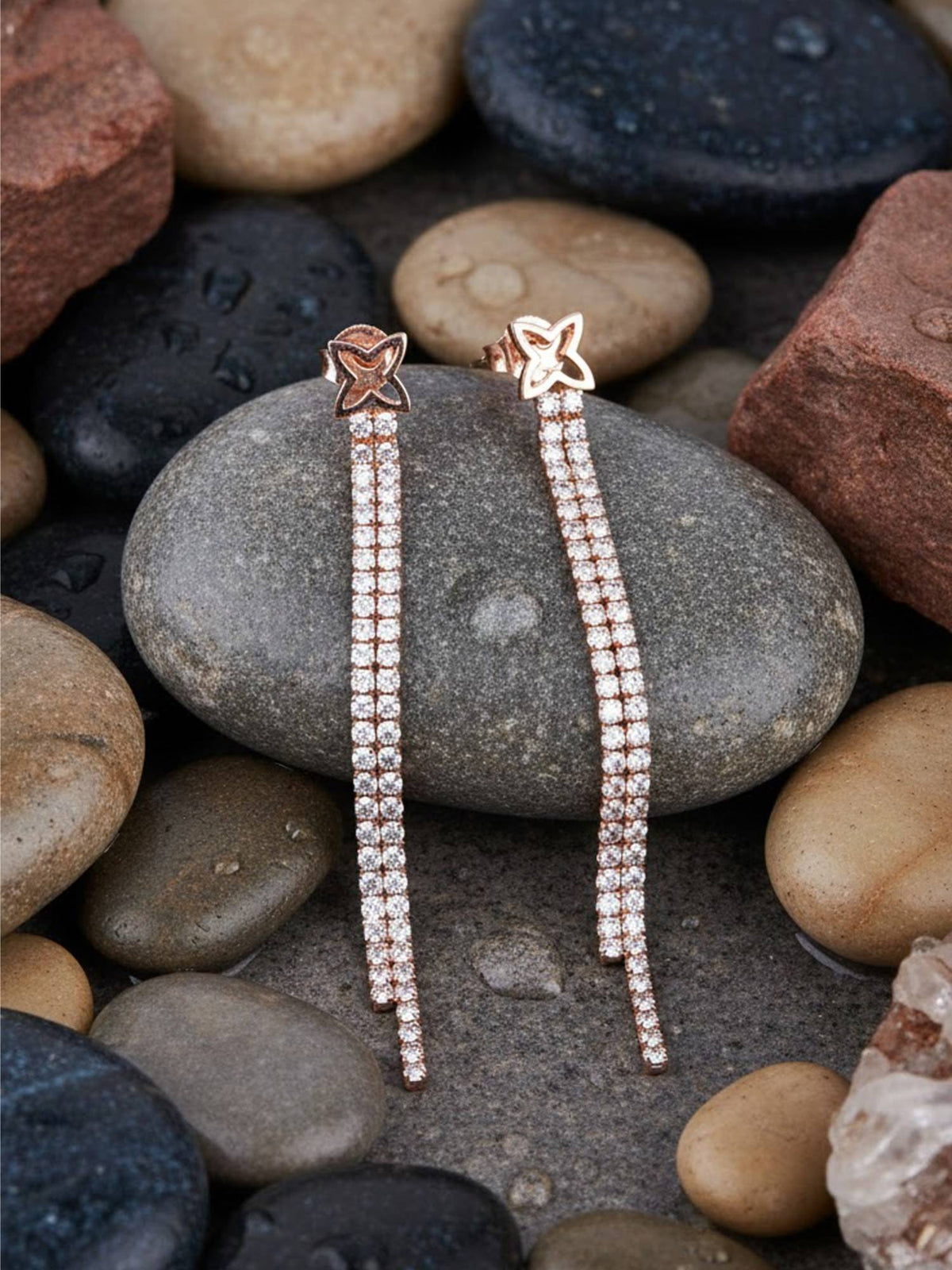 925 SILLER Women The Flora Cascade Drop Earrings