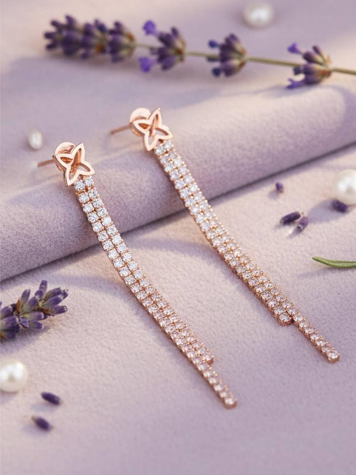 925 SILLER Women The Flora Cascade Drop Earrings