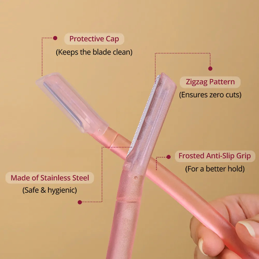 Carmesi - Facial Razor For Women - Instant & Painless Hair Removal (Eyebrows,Upper Lip,Forehead,Chin,Sideburns,Peach Fuzz)