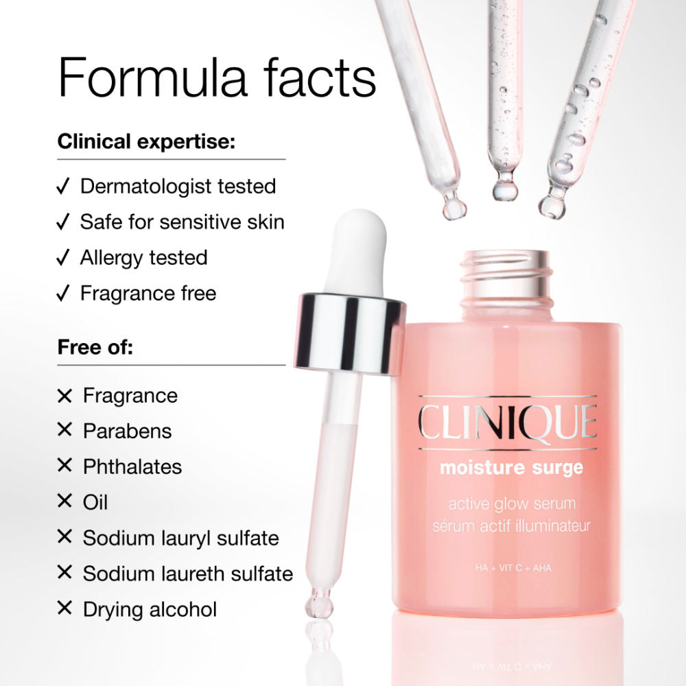 Clinique Moisture Surge Active Glow Serum with Vitamin C, Lactic Acid & Hyaluronic Acid (30ml)