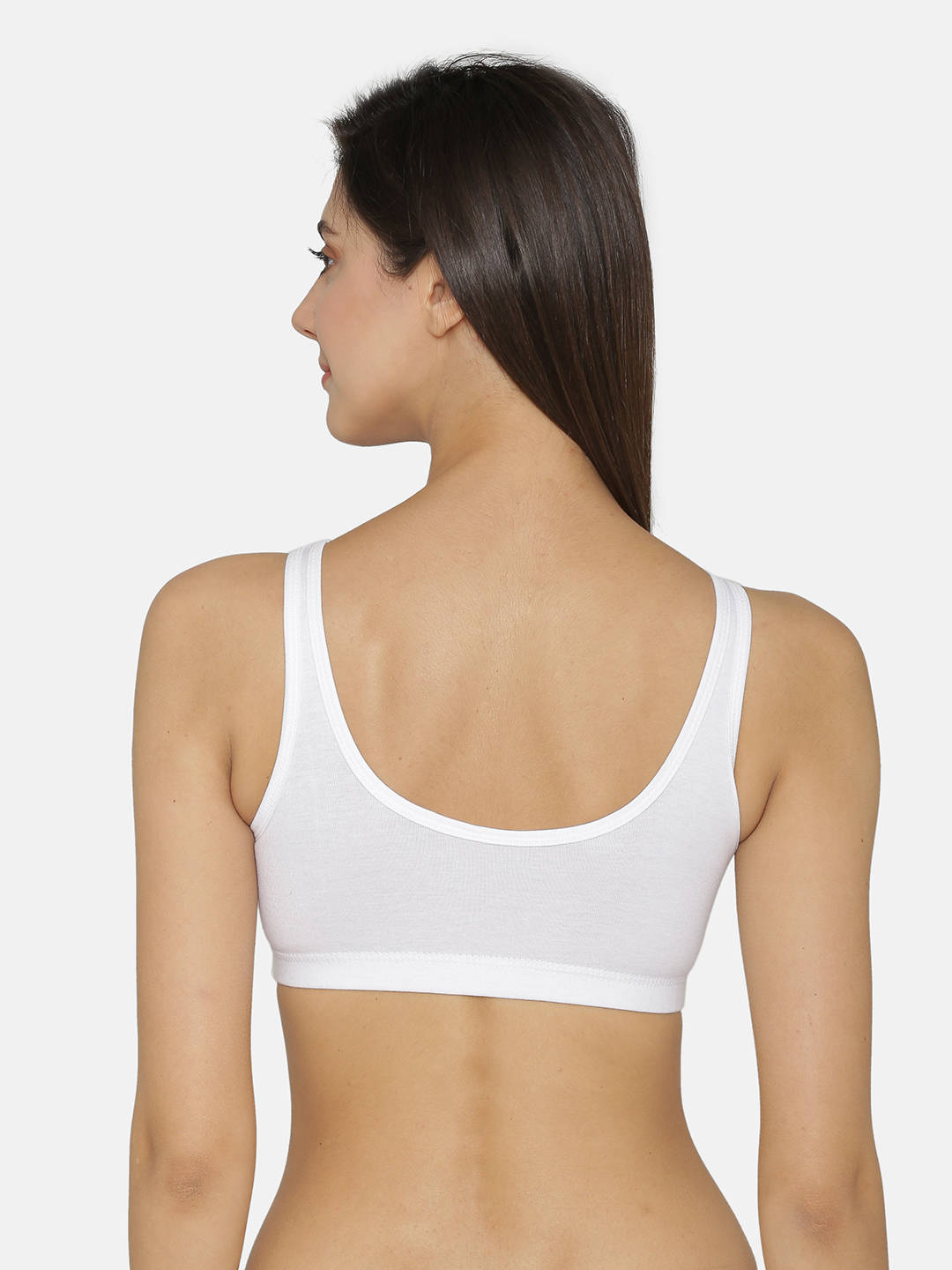 Abelino White Color Lightly Padded Non Wired Full Coverage Sports Bra - White (30B) · 30B