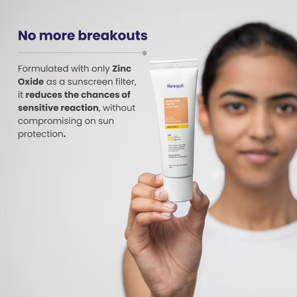 Re'equil - Sheer Zinc Tinted Sunscreen Spf 50 Pa+++