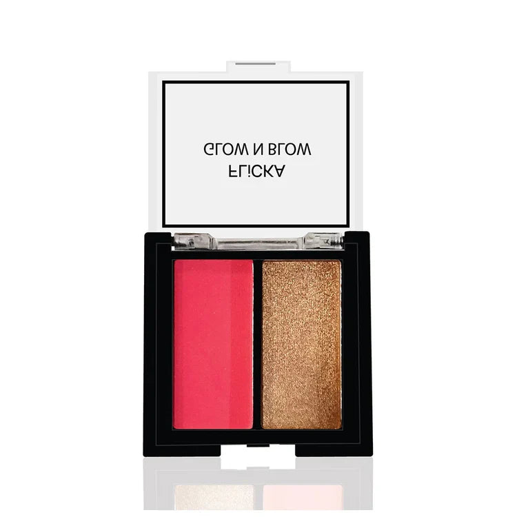 Flicka GLOW N BLOW - Blusher & Highlighter 01 High Spirit