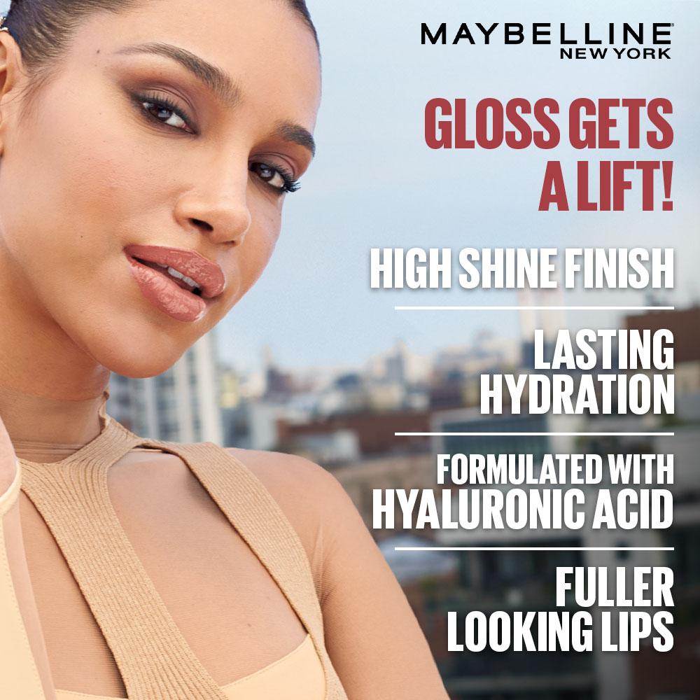 Maybelline New York Lifter Gloss - Topaz, Tinted Lip Gloss With Hyaluronic Acid, Long-lasting, 5.4ml