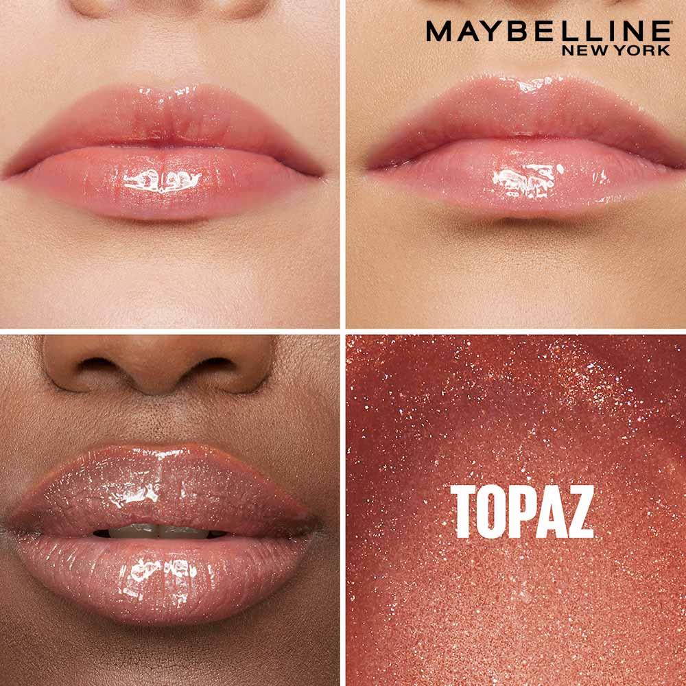 Maybelline New York Lifter Gloss - Topaz, Tinted Lip Gloss With Hyaluronic Acid, Long-lasting, 5.4ml