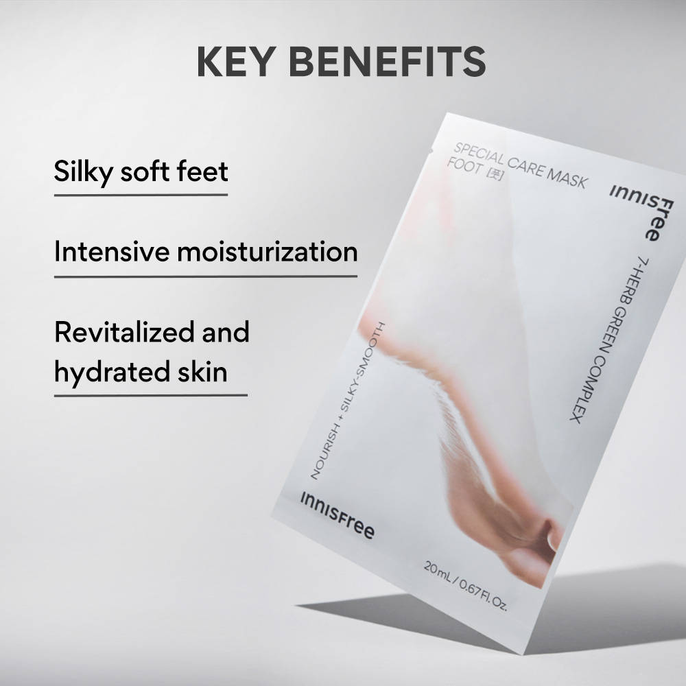 Innisfree Special Care Foot Mask - Softens & Nourishes Rough Feet