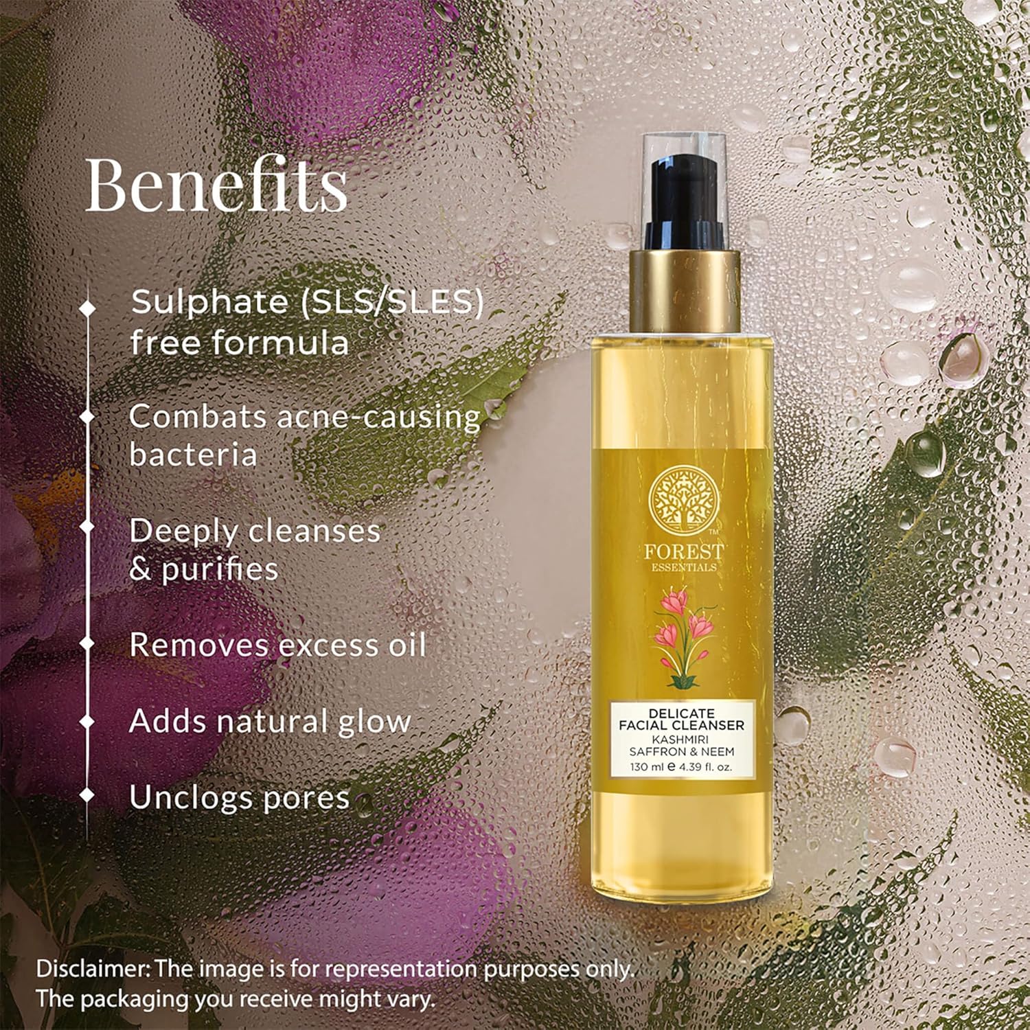 Forest Essentials Ayurvedic Purifying Face Wash with Saffron & Neem | For Normal to Oily Skin | Sulphate Free - BEAUTY BRATS