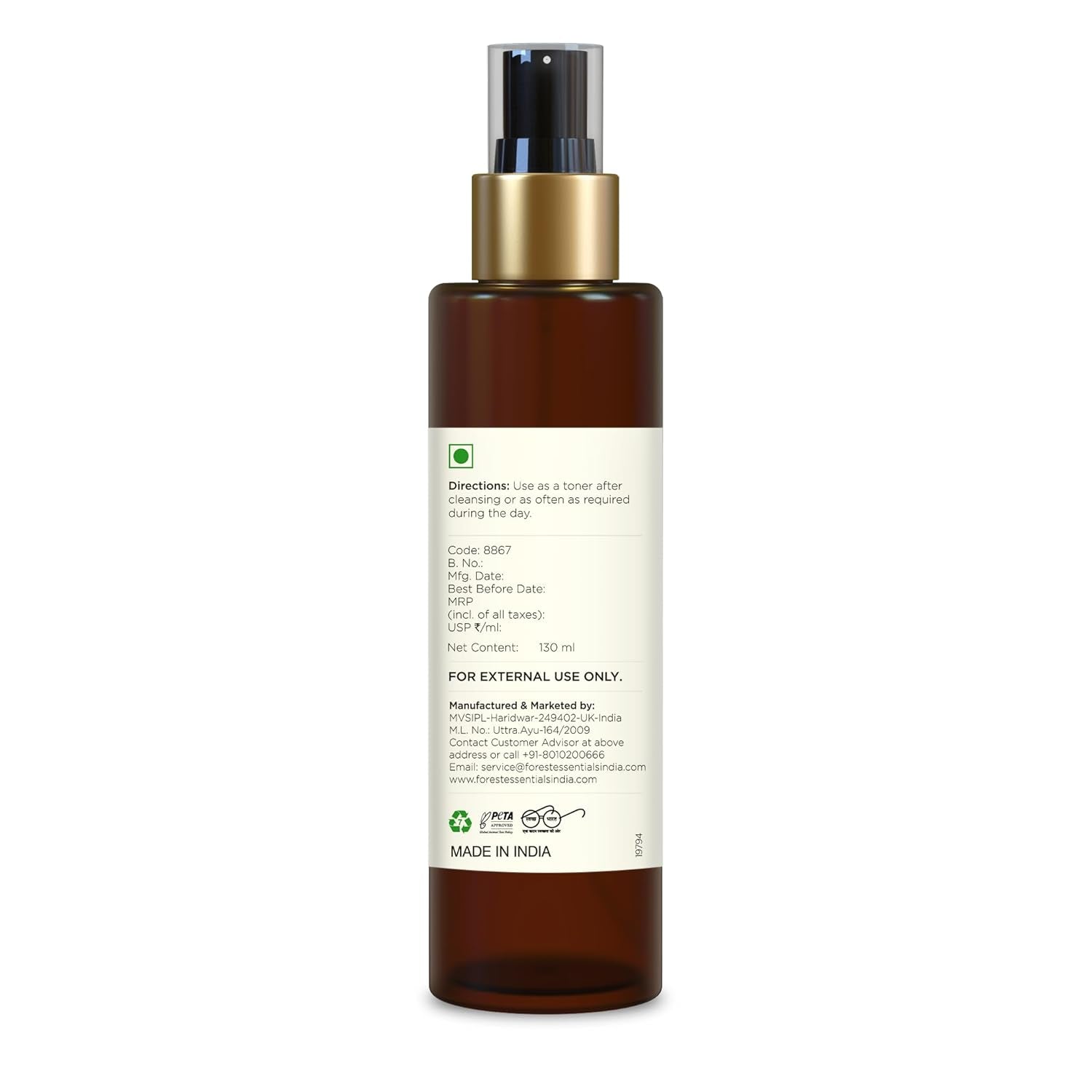 Forest Essentials Facial Tonic Mist with Pure Rosewater | Hydrating Steam Distilled Ayurvedic Toner for Fresh, Dewy Skin | Minimises Pores & Refreshes Skin - BEAUTY BRATS