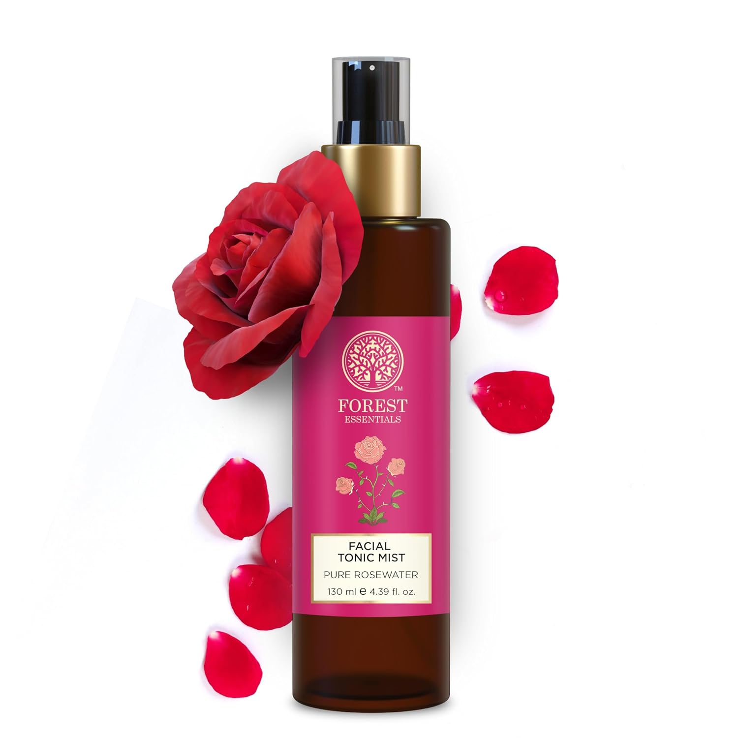 Forest Essentials Facial Tonic Mist with Pure Rosewater | Hydrating Steam Distilled Ayurvedic Toner for Fresh, Dewy Skin | Minimises Pores & Refreshes Skin - BEAUTY BRATS