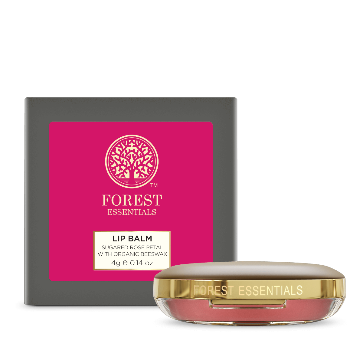 Forest Essentials Luscious Lip Balm Sugared Rose Petal 4g