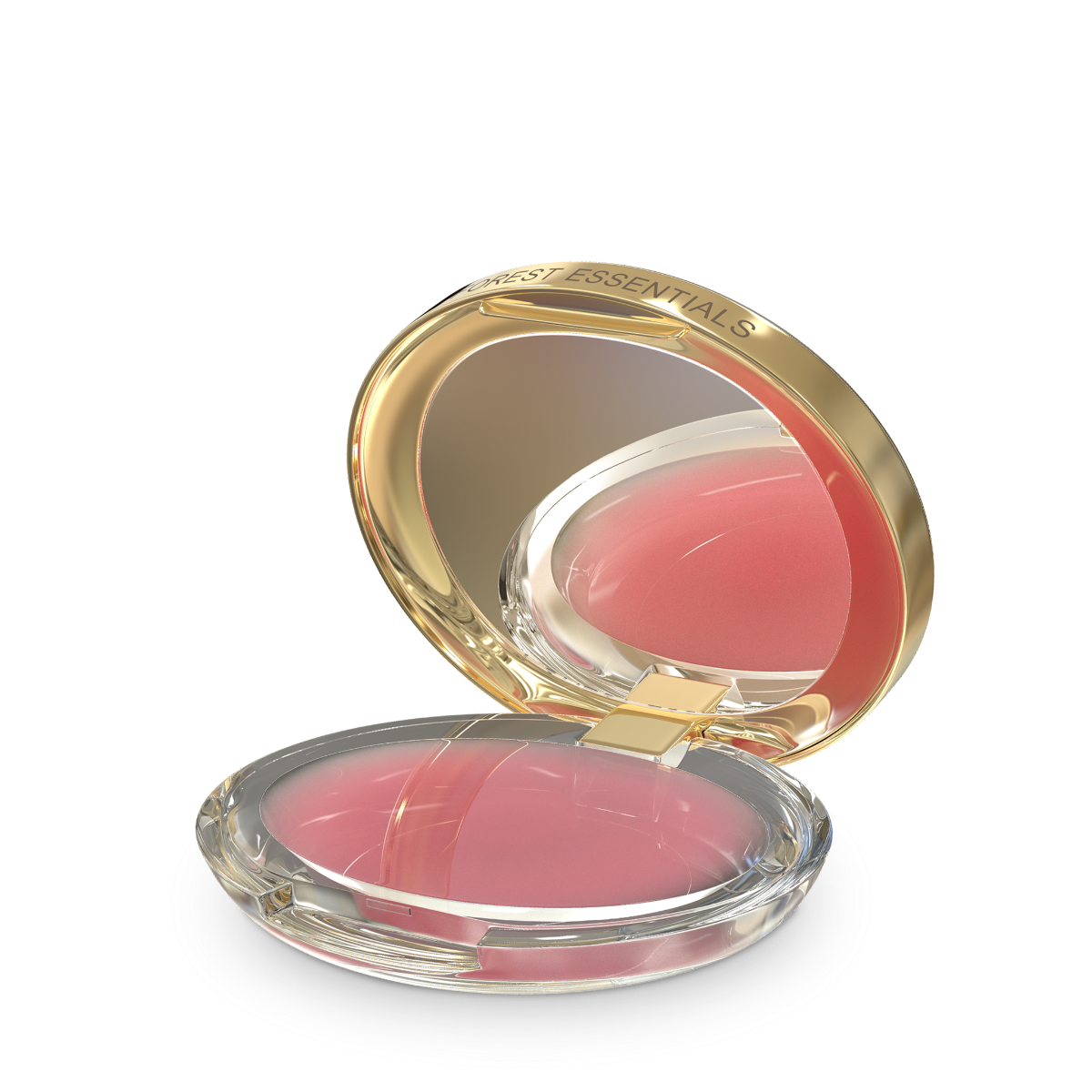 Forest Essentials Luscious Lip Balm Sugared Rose Petal 4g open compact