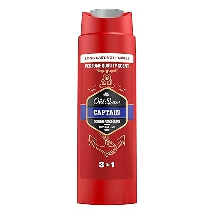 Old Spice - Captain Scent Of Fierce Ocean 3 In 1 Body , Hair , Face Wash (400ML)
