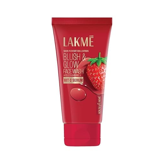 Lakme - Blush & Glow Face Wash With Strawberry & Vit C Serum (150g)